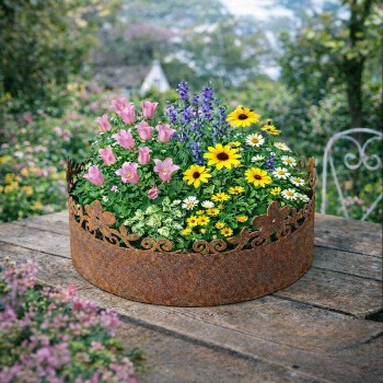 Deko Schale zum Bepflanzen 30cm x 15cm Edelrost